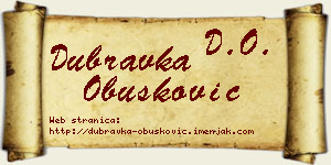 Dubravka Obušković vizit kartica